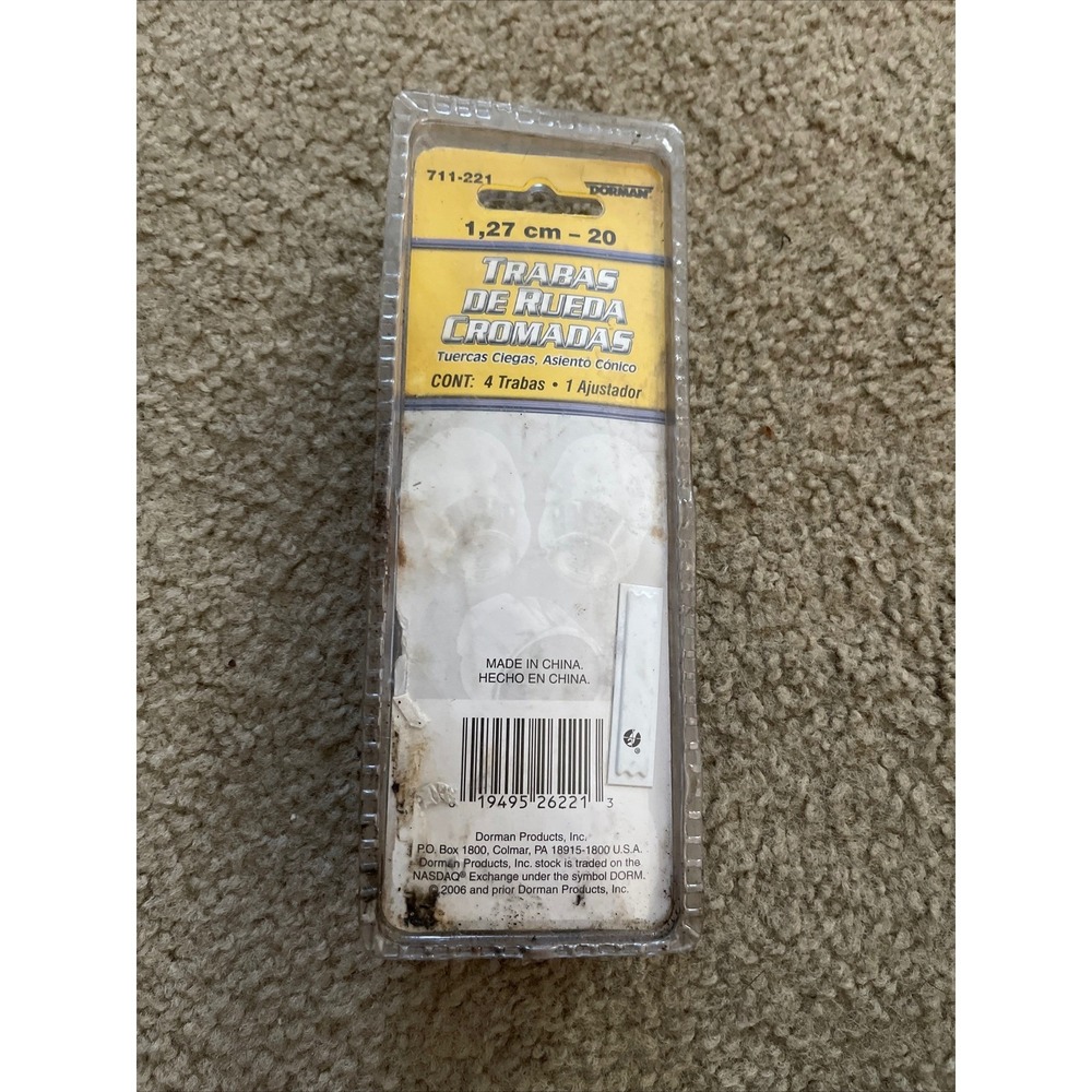 Dorman 711-221 Chrome Wheel Locks 1/2-20 Acorn Nuts Tapered Seat Set of 4 w/ Key - Picture 2 of 3